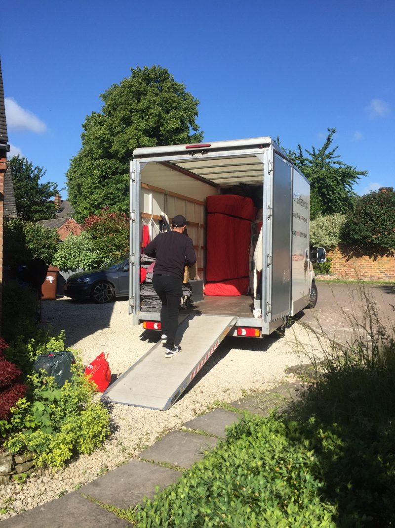 Removals van in Burton on Trent